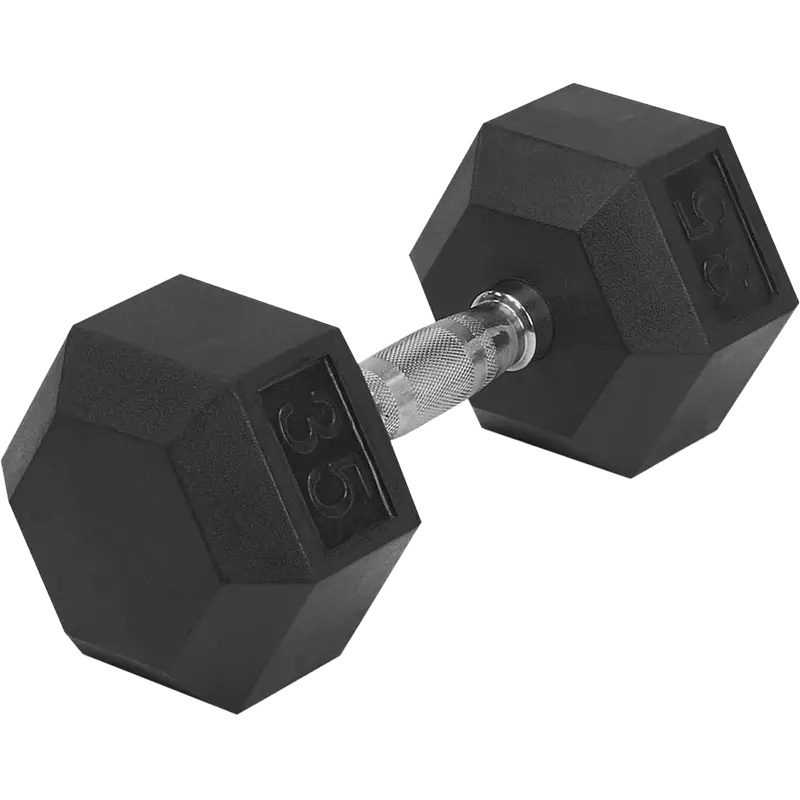12 Lb Rubber-Coated Hex Dumbbell – Precision-Molded Fitness Weight 1