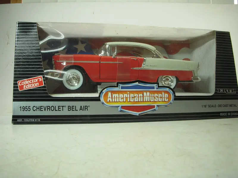 1955 Chevrolet Bel Air Red Diecast – 1:18 Scale Iconic American Classic Car Model 1
