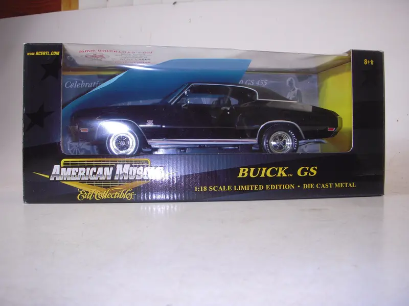 1970 Buick Gs Stage 1 Black Diecast – Rare Limited Edition With Certificate Of Authenticity (N-Top) 1