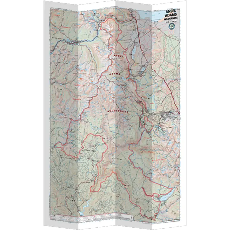 Ansel Adams Wilderness National Parks Map Print 1