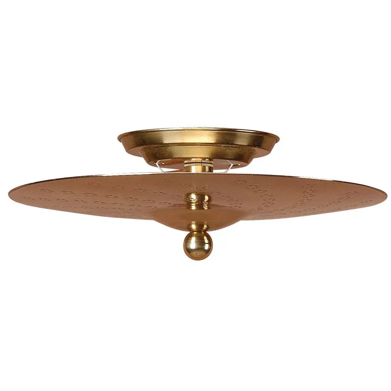 Brass Cymbal–Inspired Ceiling Light Fixture 1