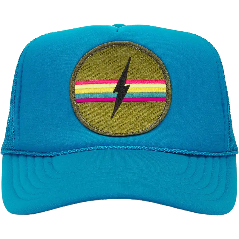 Electric Rainbow Graphic Trucker Hat 1