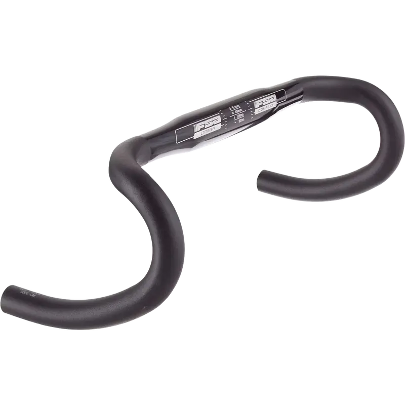 Fsa Omega Compact Road Bike Handlebar – 40Cm Width, 31.8Mm Clamp, Black Finish 1