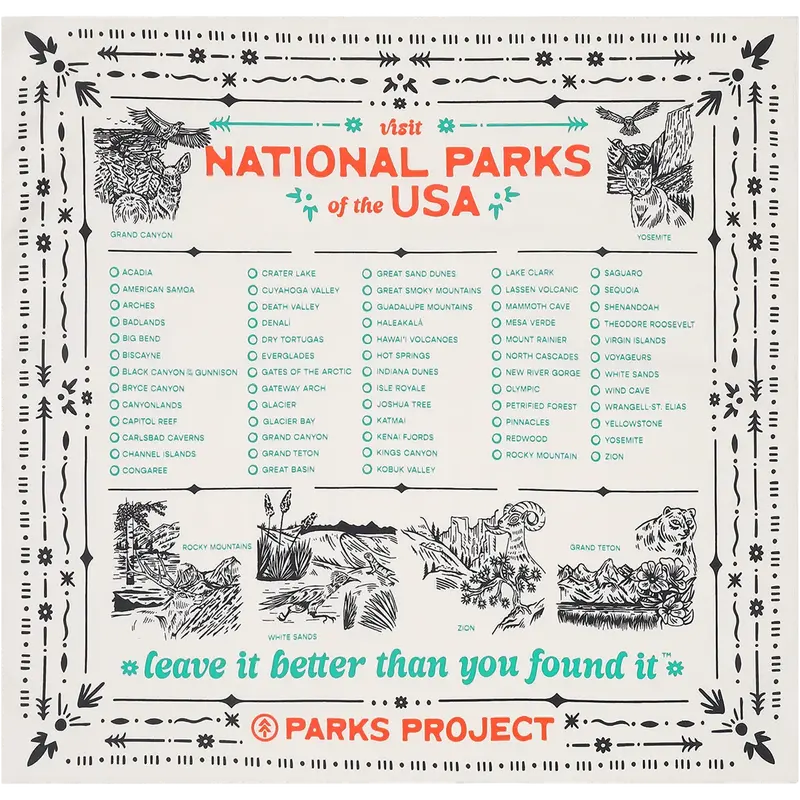 National Park Naturalist Printed Cotton Bandana – Limited Edition 1