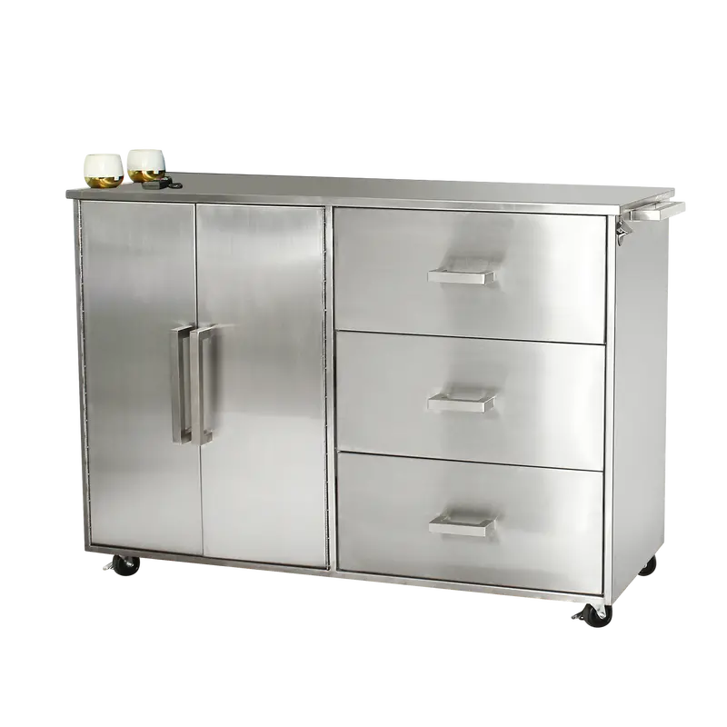 Portable Media Cart With Locking Casters And Adjustable Shelves 1