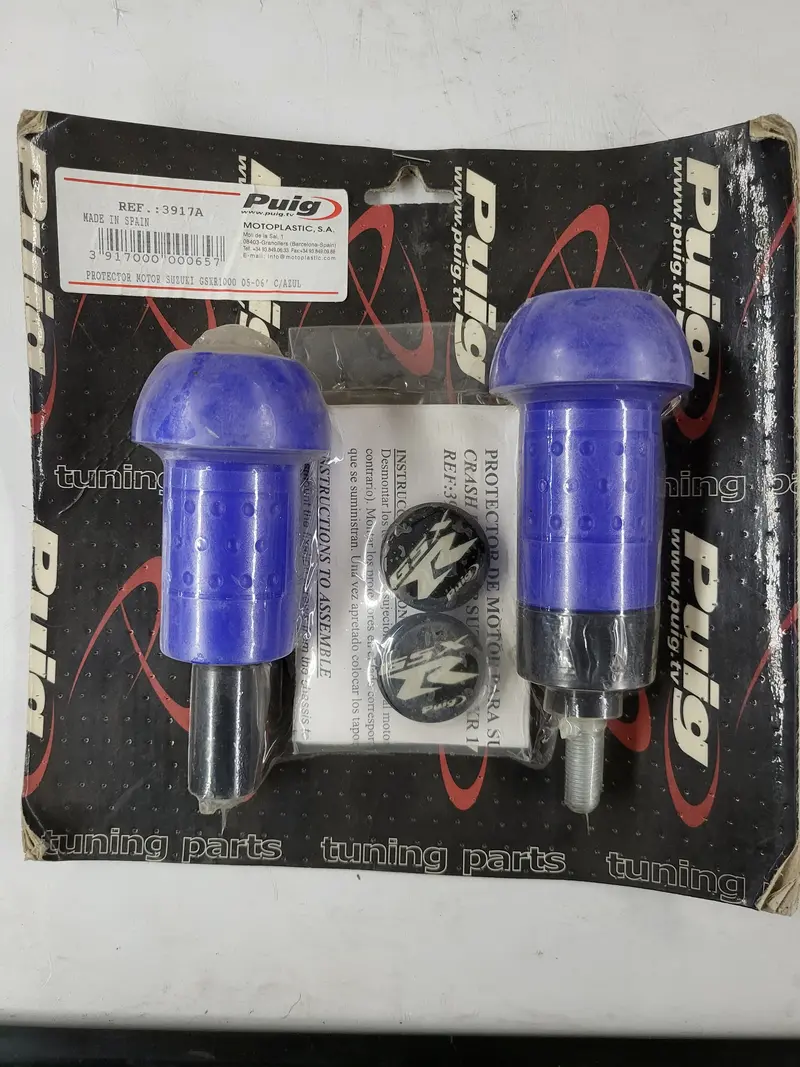 Puig Blue Frame Protector For 2005–2006 Suzuki Gsx-R1000 (Model #3917A) 1