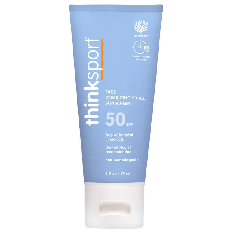 Thinksport Active Face Sunscreen – Clear Zinc Spf 50, Sweat-Resistant 1
