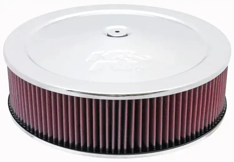 K&N High-Flow Round Air Filter Assembly – Reusable, Washable Design 1